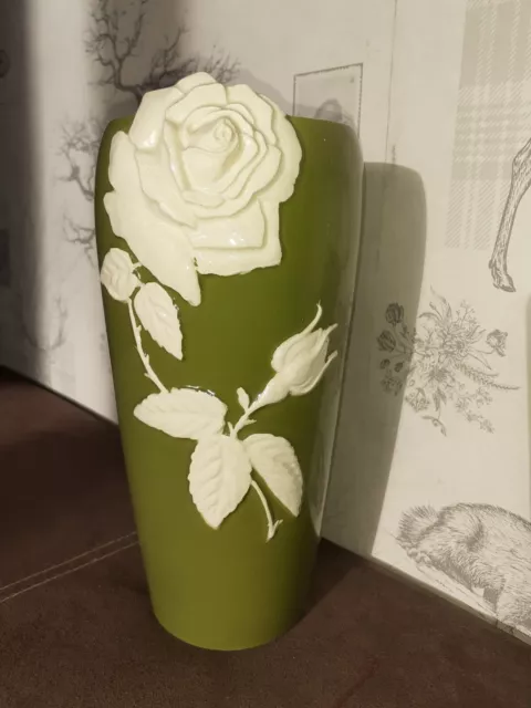 royal winton grimwades Vase Melbourne Green White Flowers