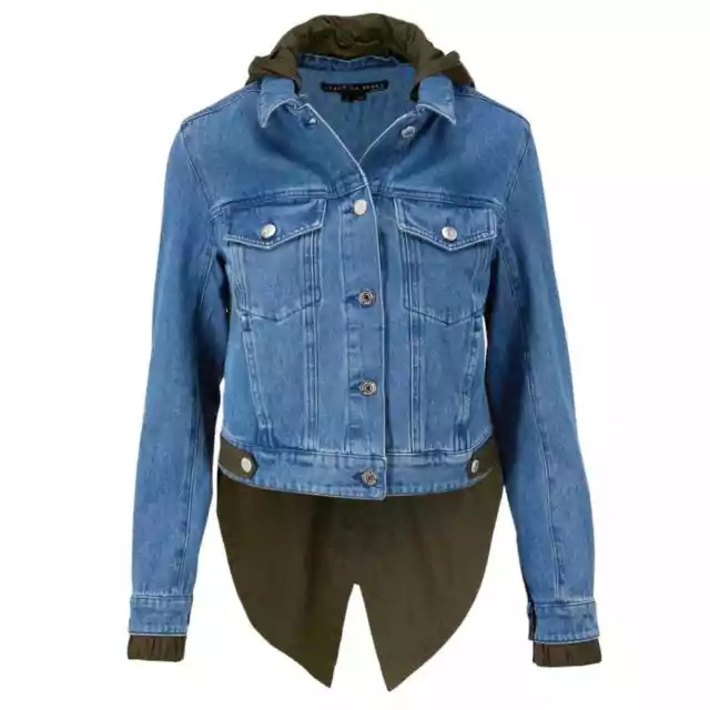 VERONICA BEARD Shani Waterfall Denim Twill Combo Jacket L