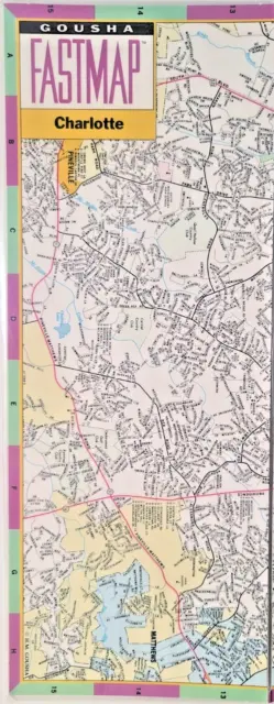 Charlotte, North Carolina - Gousha Laminated Fastmap