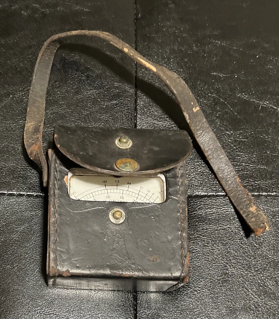 Vintage Trojan Blasting Galvanometer & Leather Case