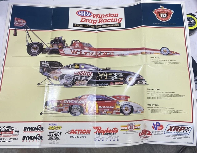 NHRA Winston Drag Racing Saluting The 1997 Champions 28" x 21" Poster