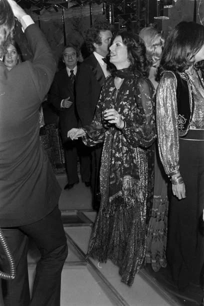 PRINCESS YASMIN AGA Khan attends a party in New York City on - 1977 Old