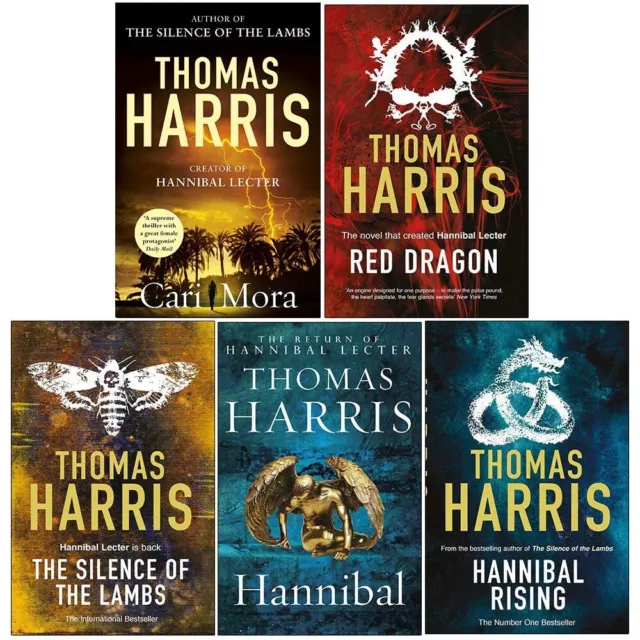 Thomas Harris Collection 5 Books Set Cari Mora, Hannibal Lecter Series pack NEW
