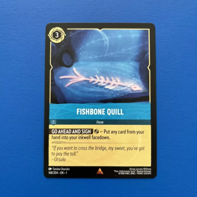 Disney Lorcana TCG - The First Chapter - Fishbone Quill - NON FOIL 168/204