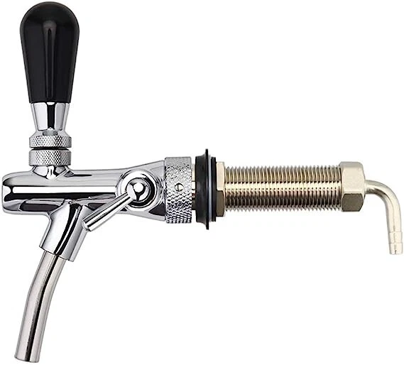 Grifo ajustable de vástago largo Cuerpo de latón Núcleo de acero inoxidable.
