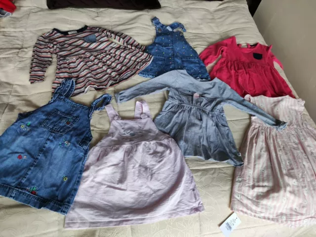 Girls Dress bundle Size 12-18 Months 7pieces (a)