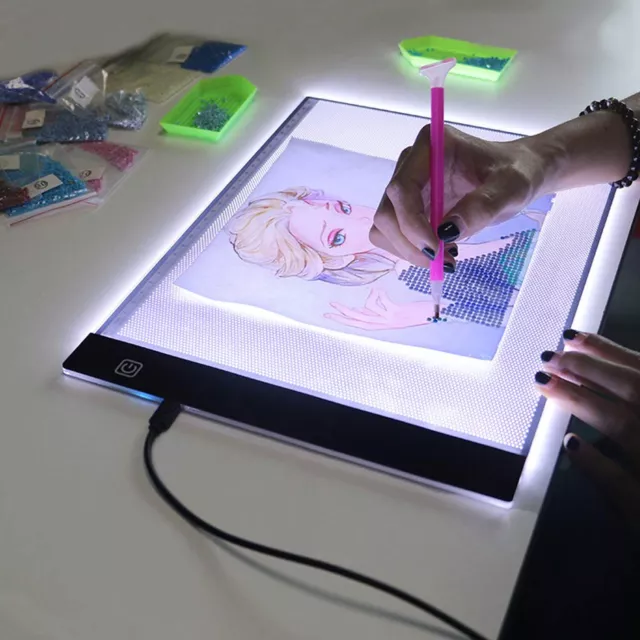 A4 LED Dimmbar USB Lichttisch Leuchttablet Tracing Lightpad Board Zeichenbrett