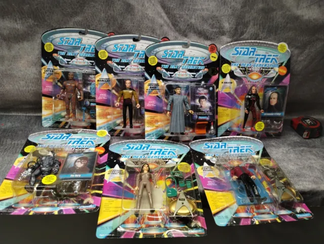 Star Trek Next Generation Lot Of 7 New In Package 5" Action Figures Playmates