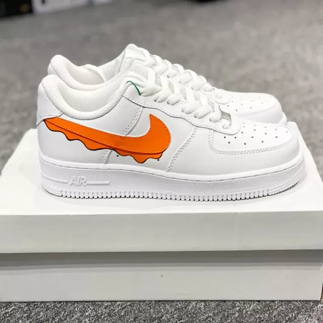Nike Air Force 1 Custom White Shoes Drip Camo Swoosh Sneakers All