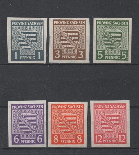 SBZ  Provinz Sachsen 66X - 71X Provinzwappen postfrisch