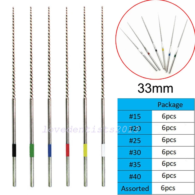 1 Pack Dental SST Endo Ultrasonic U FILE Root Canal Cleaning File #15-40 6Pcs