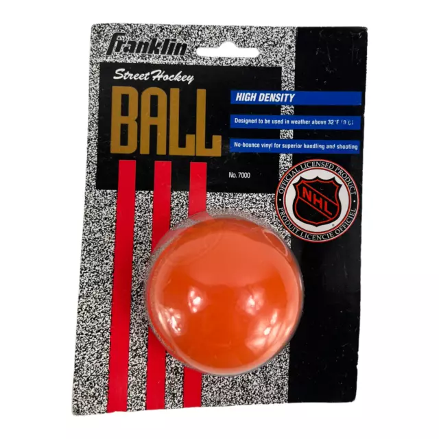 NHL Vintage Franklin Street Hockey High Density Ball  No.7000 Orange | New