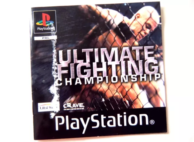 58556 Instruction Booklet - Ultimate Fighting Championship - Sony PS1 Playstatio