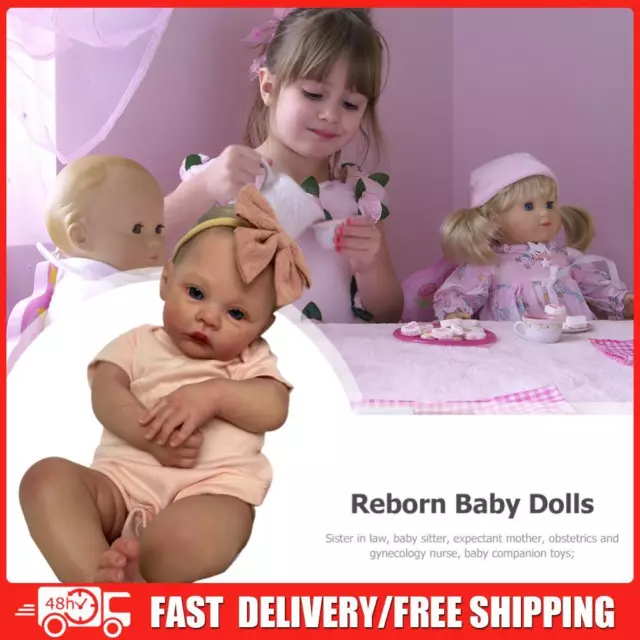 18 Inch Dress Up Reborn Dolls Visible Veins 3D Skin Reborn Doll Kit Appease Toys