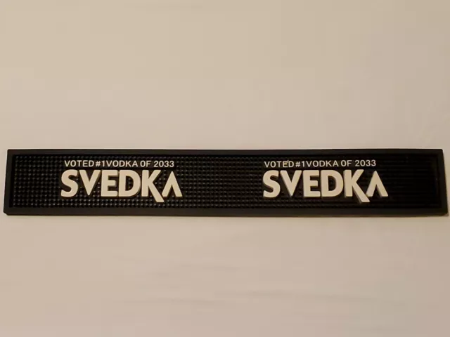 Svedka Vodka Rubber Bar Mat 23 1/2" long Used Voted #1 Vodka of 2033