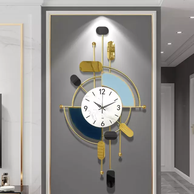 Large Wall Clock Art Design Non Ticking Decorative Creative for Living Room