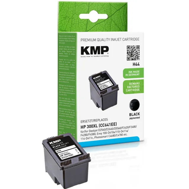 KMP H44 Tinte ERSETZT HP 300XL / CC641EE black