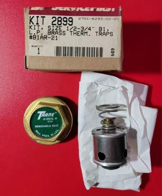 Trane Repair Kit KIT 2899 Brass Therm Traps B1AR-21 With Cap - Size 1/2 to 3/4"