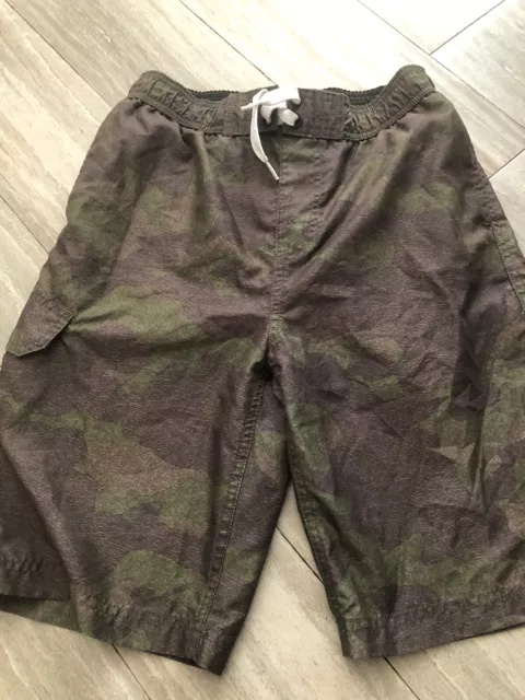 Boys Wave Zone Board Swim Shorts Trunks Bathing Suit Green Camo Camouflage XL 14