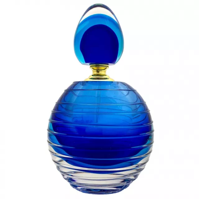 Flacon de parfum - style murano antique - verre taillé - 17 cm