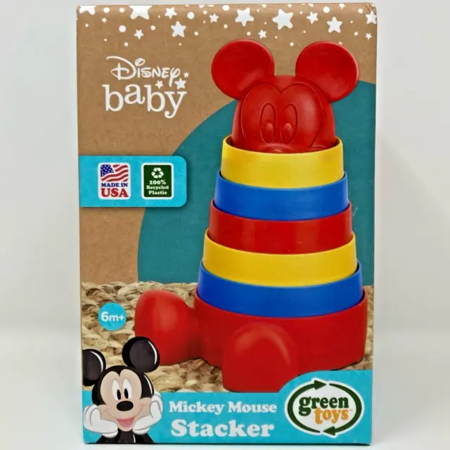 Disney Baby Mickey Mouse Stacker 7 Piece Stacking Toy Green Toys 6+ Months