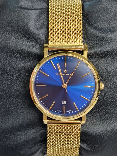 Christian Van Sant Womens Paradigm Stainless Steel Quartz Gold Watch CV 4224