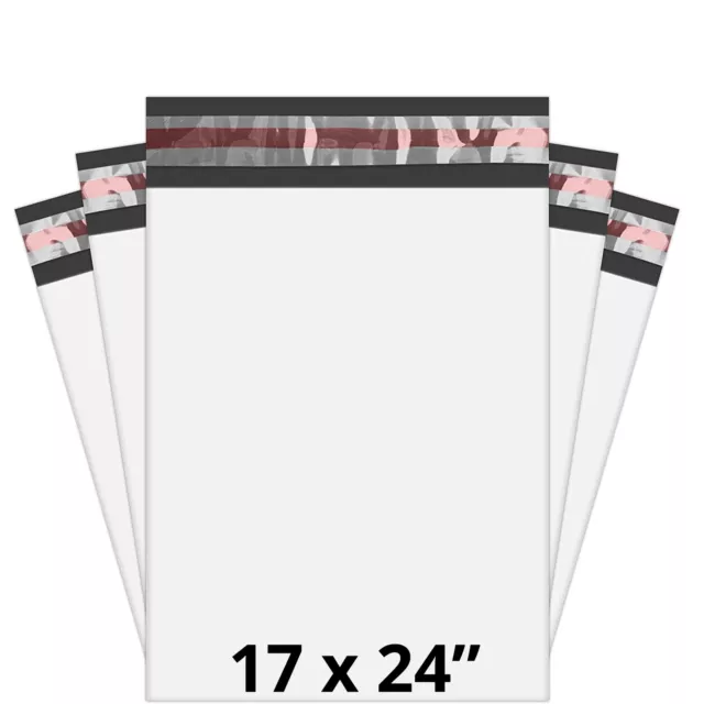 17 x 24" Large Strong White Mailing Post Mail Poly Postage Postal Bags Self Seal