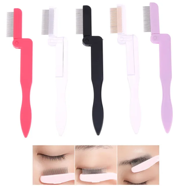 Foldable Lash Brow Eyebrow Comb Brush Makeup Tool for Eye Lashes Extensions T YK