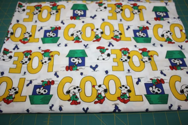 Vintage SNOOPY Joe Cool Beagle Dog Fabric 36" Wide Cotton/Blend? New OOP BTY