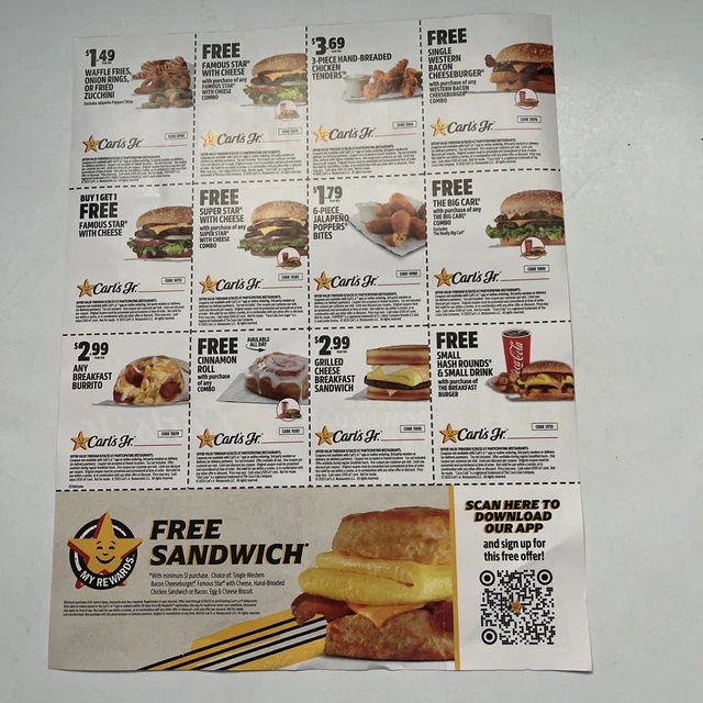 Carl's jr coupons online