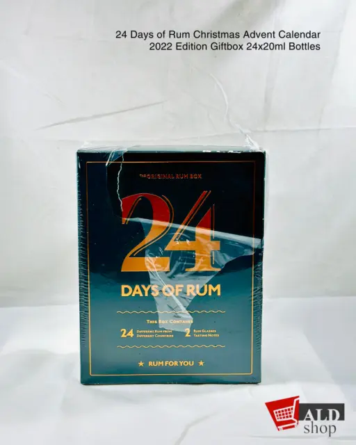 *DAMAGED PACKAGE*  24 Days of Rum Christmas 2022 Edition Giftbox 24x20ml Bottles