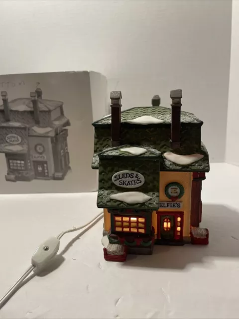 Dept 56 North Pole Series - Elfie's Sleds and Skates #56251 - EUC