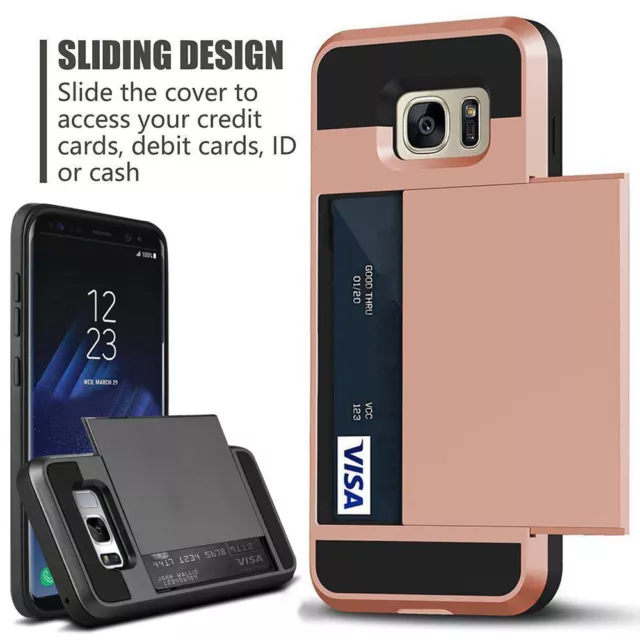 Für Samsung Galaxy Note 20 S20 Ultra S10 S9 Plus Kartensteckplatz Halter Geldbörse Etui