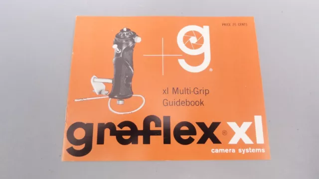 Guía/folleto vintage de sistemas de cámara Graflex XL de agarre múltiple