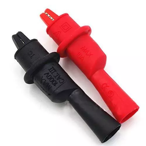 Ac15 Insulated Test Probe Push On Alligator Clips Crocodile Clamps Use For Test