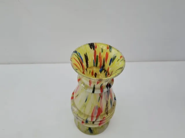 zwei Vasen DDR bunt Made in Poland Glas Höhe 18,5 & 30,5cm Blumenvase #240338 3