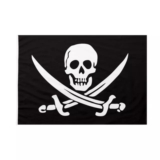 Bandiera da bastone Pirati dei Caraibi Jolly Roger 70x105cm