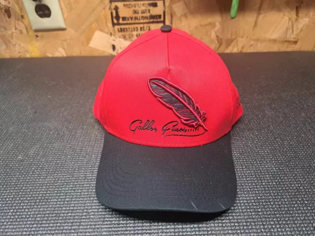 NWOT Feather Red Black Men's Adjustable Baseball Cap Hat