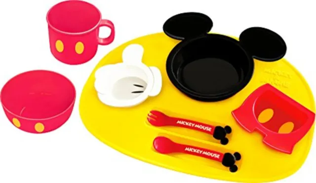 Disney Mickey Mouse icon Baby kids Tableware Dishes Plate set 8pcs F/S w/Track#
