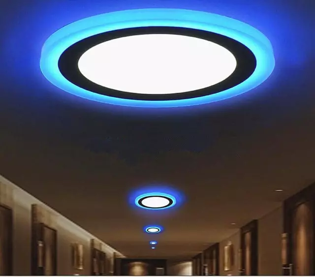 3 Mode Ultra thin Dual Color LED Recessed Ceiling Panel Down Light Lamp 85V-265V