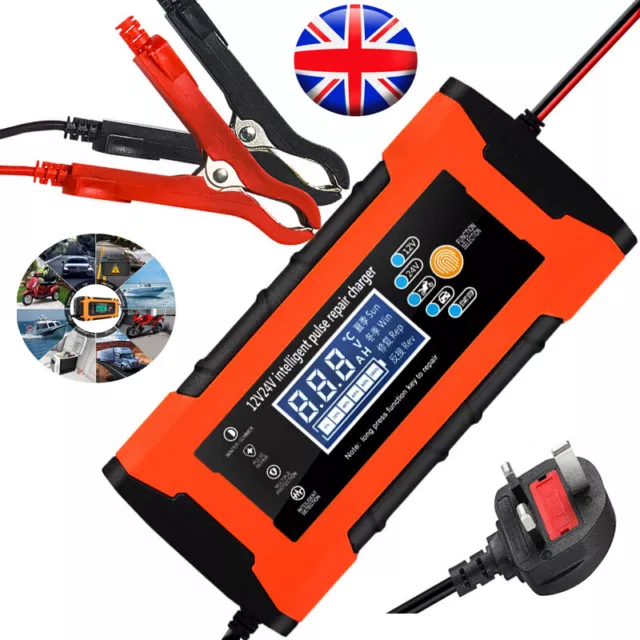 Smart Car Battery Charger Automatic Jump Starter Pulse Repair 12V AGM/GEL