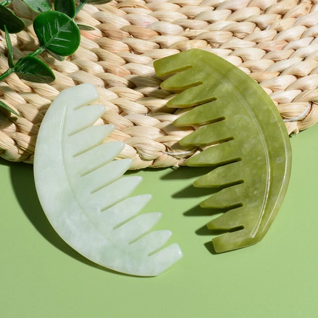 1PC New Jade Meridian Massage Comb Wide-Tooth Comb  Head Massage GuaSha