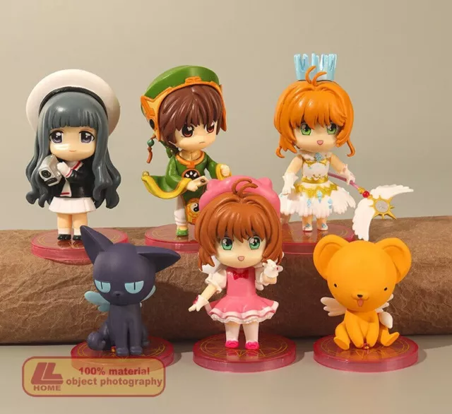 Anime Card Captor Sakura Kinomoto Sakura Li Syaoran 6pcs cute Figure Toy Gift