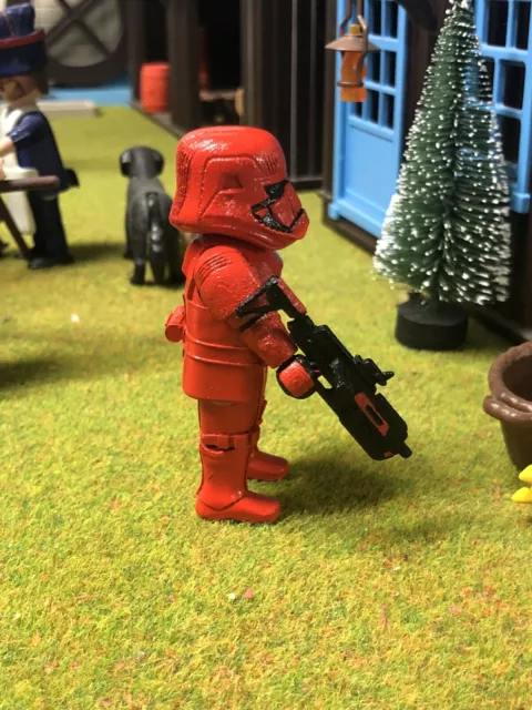 PLAYMOBIL CUSTOM STAR Wars Stormtrooper Rouge EUR 25 00 PicClick FR