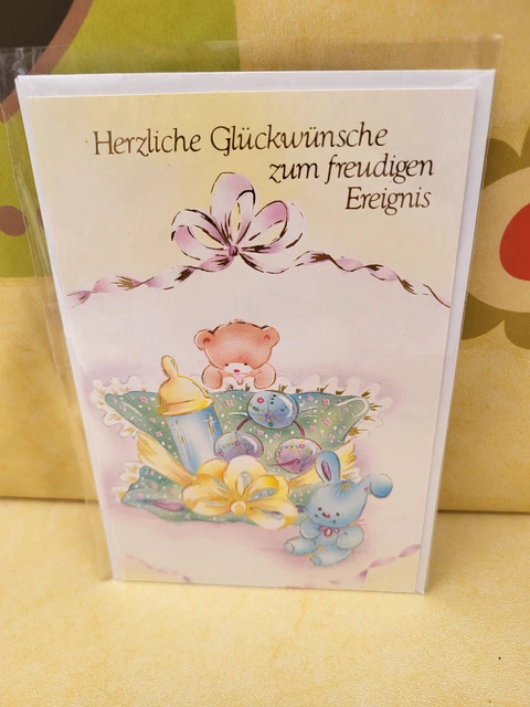 Hartung DIN A4 Grußkarte Zur Geburt, Glückwunschkarte Hallo Baby, Mit