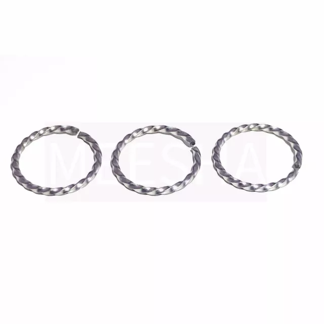 3X SEAMLESS TWIST Diamond Cut Sterling Silver Nose Hoop Nose Ring