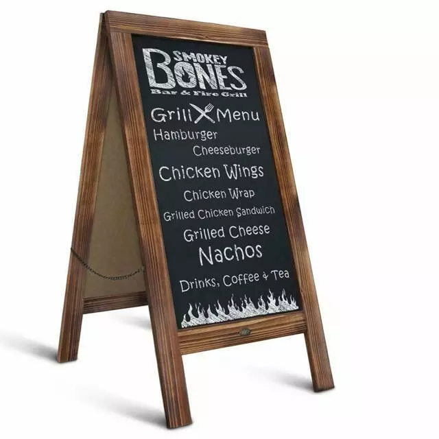 HBCY Creations Rustic Magnetic A-Frame Chalkboard Sign Torched 40" x  20” NIB