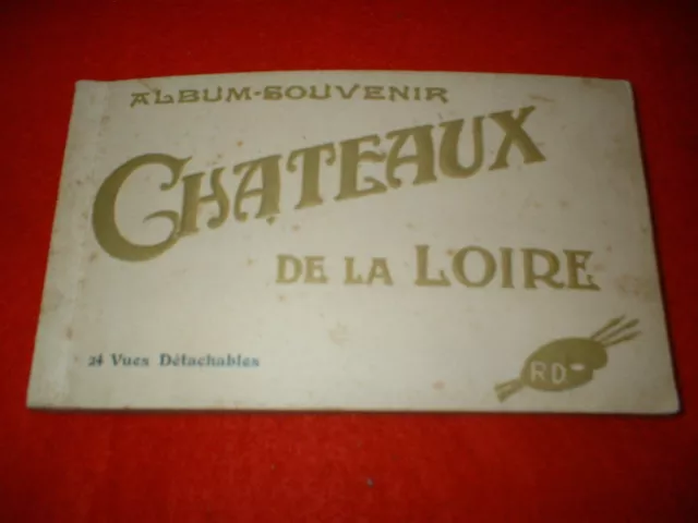 Vintage 1900's French Postcard Booklet PARIS Les CHATEAUX DE LA LOIRE