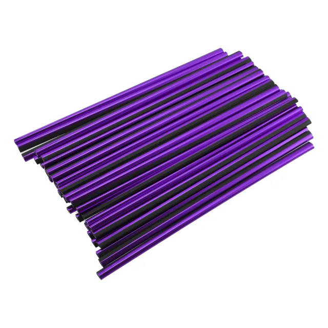 Coche Aire Ventilación Salida Tira Embellecedor, PVC Revestimiento Púrpura 40uds