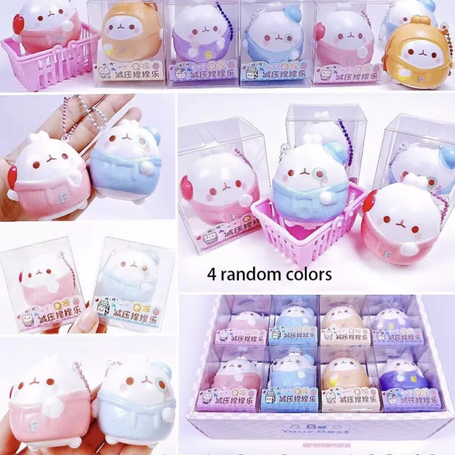 Molang Squeezy Rebound Bunny Toy Decompression Doll Pendant Kids Girl Gifts